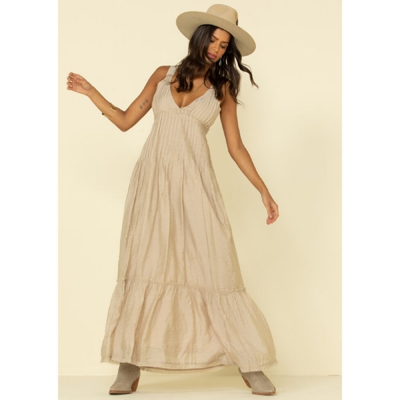People Frankie Pintuck Maxi Dress 
